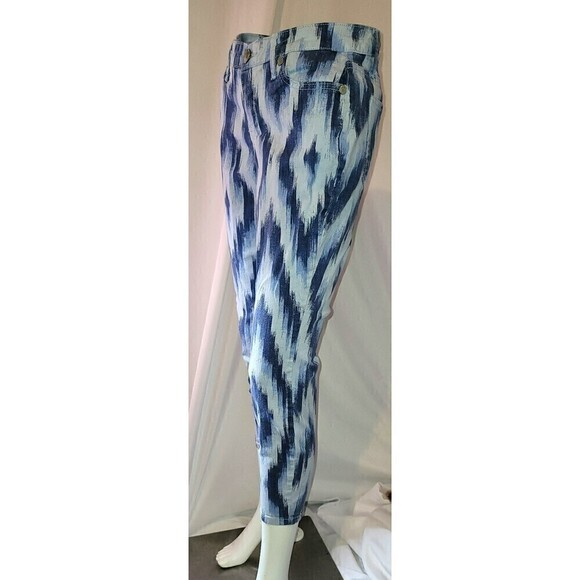 Nine West Vintage America Matchstick Skinny Brush Stroke Capri - Size 2 - Picture 2 of 9